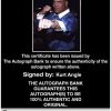 Kurt Angle authentic signed WWE wrestling 8x10 photo W/Cert Autographed 28 Certificate of Authenticity from The Autograph Bank