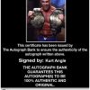 Kurt Angle authentic signed WWE wrestling 8x10 photo W/Cert Autographed 33 Certificate of Authenticity from The Autograph Bank