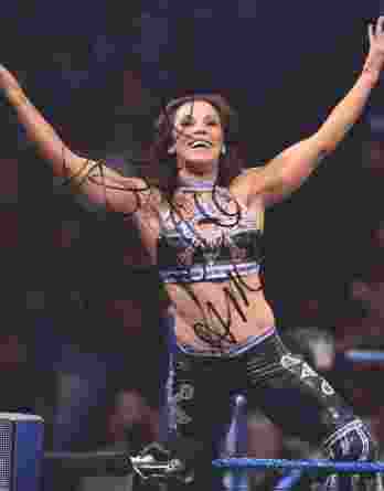 Mickie James authentic signed WWE wrestling 8x10 photo W/Cert Autographed 01 signed 8x10 photo