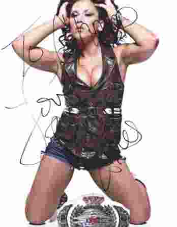 Mickie James authentic signed WWE wrestling 8x10 photo W/Cert Autographed 04 signed 8x10 photo