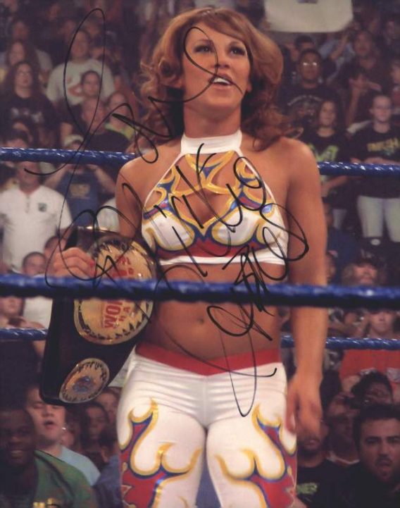 Mickie James authentic signed WWE wrestling 8x10 photo W/Cert Autographed 07 signed 8x10 photo