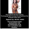 Mickie James authentic signed WWE wrestling 8x10 photo W/Cert Autographed 20 Certificate of Authenticity from The Autograph Bank