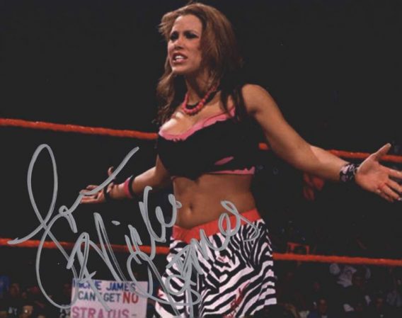 Mickie James authentic signed WWE wrestling 8x10 photo W/Cert Autographed 23 signed 8x10 photo