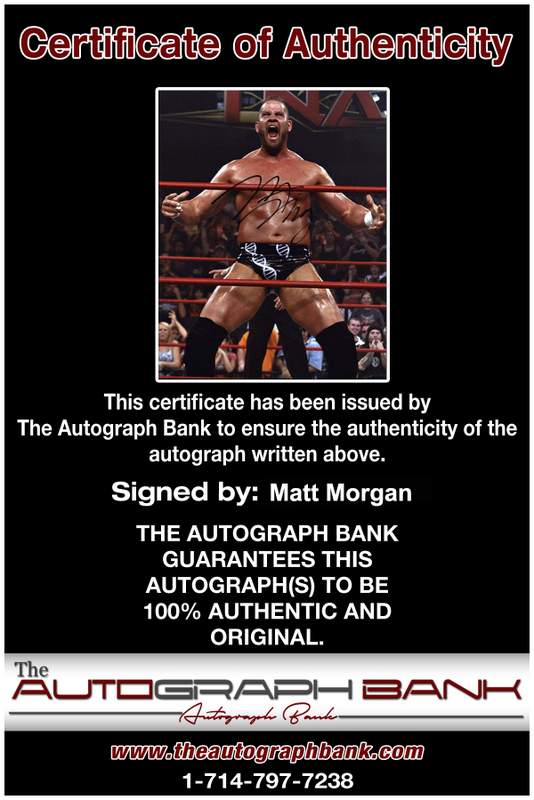 Matt Morgan authentic signed WWE wrestling 8x10 photo W/Cert Autographed 04 Certificate of Authenticity from The Autograph Bank