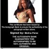 Melina Perez authentic signed WWE wrestling 8x10 photo W/Cert Autographed 01 Certificate of Authenticity from The Autograph Bank