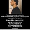 Nunzio authentic signed WWE wrestling 8x10 photo W/Cert Autographed 06 Certificate of Authenticity from The Autograph Bank