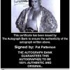 Pat Patterson authentic signed WWE wrestling 8x10 photo W/Cert Autographed 03 Certificate of Authenticity from The Autograph Bank