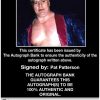 Pat Patterson authentic signed WWE wrestling 8x10 photo W/Cert Autographed 05 Certificate of Authenticity from The Autograph Bank