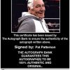 Pat Patterson authentic signed WWE wrestling 8x10 photo W/Cert Autographed 08 Certificate of Authenticity from The Autograph Bank