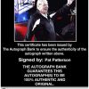 Pat Patterson authentic signed WWE wrestling 8x10 photo W/Cert Autographed 09 Certificate of Authenticity from The Autograph Bank