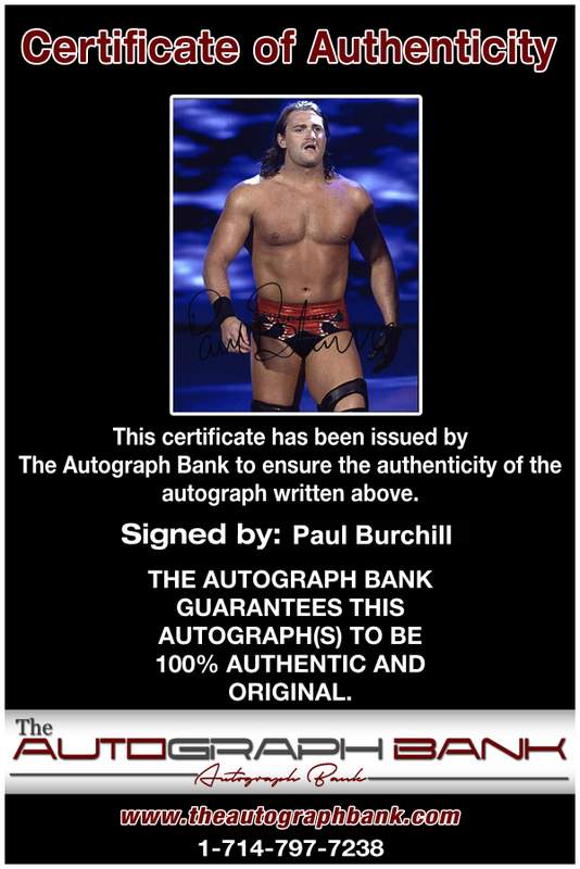 Paul Burchill authentic signed WWE wrestling 8x10 photo W/Cert Autographed 02 Certificate of Authenticity from The Autograph Bank