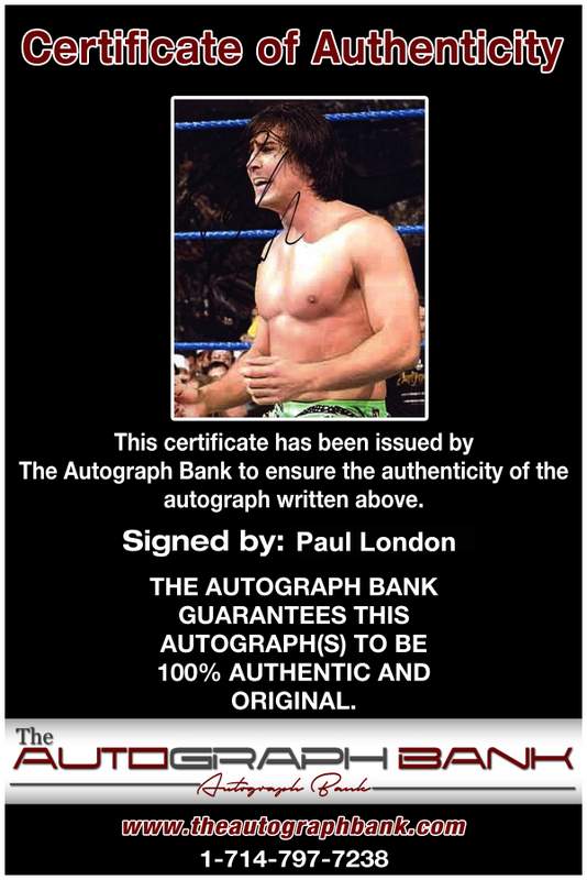 Paul London authentic signed WWE wrestling 8x10 photo W/Cert Autographed 11 Certificate of Authenticity from The Autograph Bank