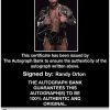 Randy Orton authentic signed WWE wrestling 8x10 photo W/Cert Autographed 04 Certificate of Authenticity from The Autograph Bank