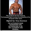 Ricky Steamboat authentic signed WWE wrestling 8x10 photo W/Cert Autographed 01 Certificate of Authenticity from The Autograph Bank