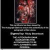 Ricky Steamboat authentic signed WWE wrestling 8x10 photo W/Cert Autographed 07 Certificate of Authenticity from The Autograph Bank
