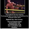 Rob Conway authentic signed WWE wrestling 8x10 photo W/Cert Autographed 04 Certificate of Authenticity from The Autograph Bank