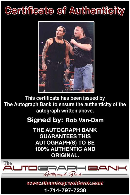 Rob Van-Dam authentic signed WWE wrestling 8x10 photo W/Cert Autographed 02 Certificate of Authenticity from The Autograph Bank