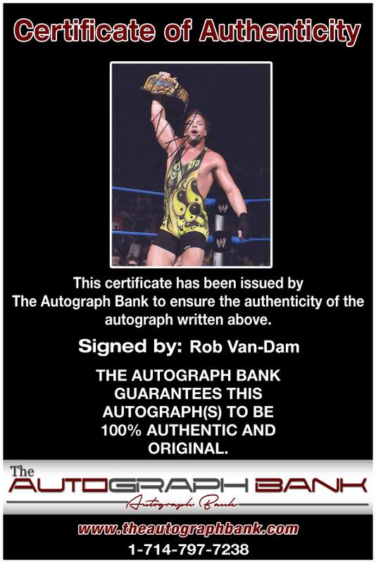 Rob Van-Dam authentic signed WWE wrestling 8x10 photo W/Cert Autographed 11 Certificate of Authenticity from The Autograph Bank