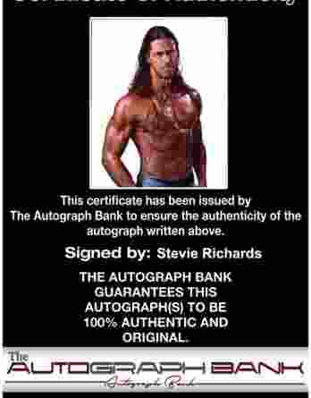 Stevie Richards authentic signed WWE wrestling 8x10 photo W/Cert Autographed Certificate of Authenticity from The Autograph Bank