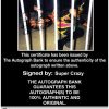 Super Crazy authentic signed WWE wrestling 8x10 photo W/Cert Autographed 01 Certificate of Authenticity from The Autograph Bank