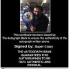 Super Crazy authentic signed WWE wrestling 8x10 photo W/Cert Autographed 04 Certificate of Authenticity from The Autograph Bank