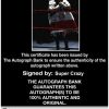 Super Crazy authentic signed WWE wrestling 8x10 photo W/Cert Autographed 05 Certificate of Authenticity from The Autograph Bank
