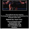 Super Crazy authentic signed WWE wrestling 8x10 photo W/Cert Autographed 11 Certificate of Authenticity from The Autograph Bank