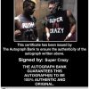 Super Crazy authentic signed WWE wrestling 8x10 photo W/Cert Autographed 14 Certificate of Authenticity from The Autograph Bank
