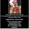 Tatanka authentic signed WWE wrestling 8x10 photo W/Cert Autographed 06 Certificate of Authenticity from The Autograph Bank