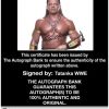 Tatanka authentic signed WWE wrestling 8x10 photo W/Cert Autographed 14 Certificate of Authenticity from The Autograph Bank
