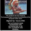 Tatanka authentic signed WWE wrestling 8x10 photo W/Cert Autographed 15 Certificate of Authenticity from The Autograph Bank