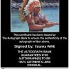 Tatanka authentic signed WWE wrestling 8x10 photo W/Cert Autographed 24 Certificate of Authenticity from The Autograph Bank