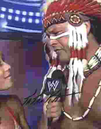 Tatanka authentic signed WWE wrestling 8x10 photo W/Cert Autographed 28 signed 8x10 photo