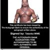 Tatanka authentic signed WWE wrestling 8x10 photo W/Cert Autographed 41 Certificate of Authenticity from The Autograph Bank