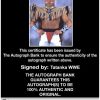 Tatanka authentic signed WWE wrestling 8x10 photo W/Cert Autographed 45 Certificate of Authenticity from The Autograph Bank