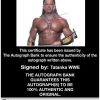 Tatanka authentic signed WWE wrestling 8x10 photo W/Cert Autographed 47 Certificate of Authenticity from The Autograph Bank