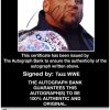 Tazz Taz authentic signed WWE wrestling 8x10 photo W/Cert Autographed 09 Certificate of Authenticity from The Autograph Bank