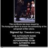 Theodore Long authentic signed WWE wrestling 8x10 photo W/Cert Autographed 08 Certificate of Authenticity from The Autograph Bank