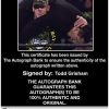 Todd Grisham authentic signed WWE wrestling 8x10 photo W/Cert Autographed 01 Certificate of Authenticity from The Autograph Bank