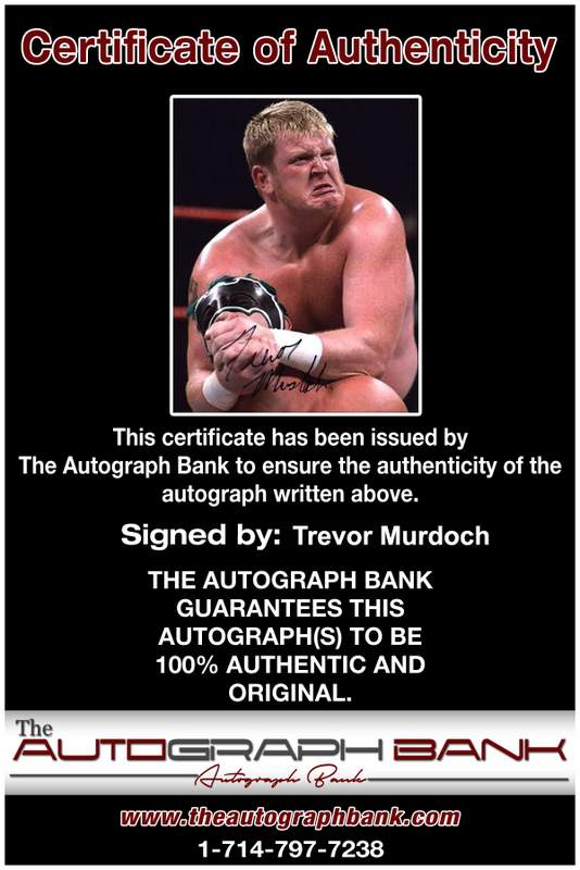 Trevor Murdoch authentic signed WWE wrestling 8x10 photo W/Cert Autographed 03 Certificate of Authenticity from The Autograph Bank