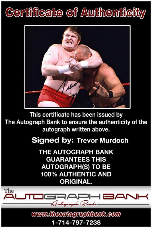 Trevor Murdoch authentic signed WWE wrestling 8x10 photo W/Cert Autographed 09 Certificate of Authenticity from The Autograph Bank