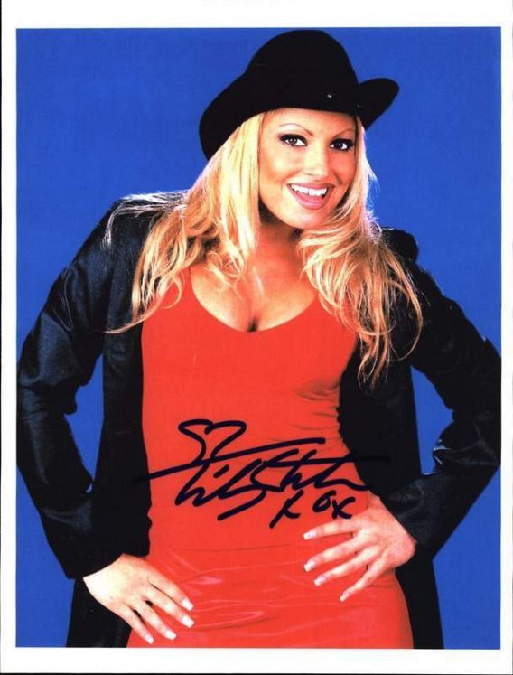 Trish Stratus authentic signed WWE wrestling 8x10 photo W/Cert Autographed 01 signed 8x10 photo