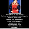 Trish Stratus authentic signed WWE wrestling 8x10 photo W/Cert Autographed 01 Certificate of Authenticity from The Autograph Bank