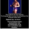 Val Venis authentic signed WWE wrestling 8x10 photo W/Cert Autographed 02 Certificate of Authenticity from The Autograph Bank