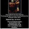 Val Venis authentic signed WWE wrestling 8x10 photo W/Cert Autographed 03 Certificate of Authenticity from The Autograph Bank