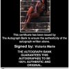 Victoria Marie authentic signed WWE wrestling 8x10 photo W/Cert Autographed 01 Certificate of Authenticity from The Autograph Bank