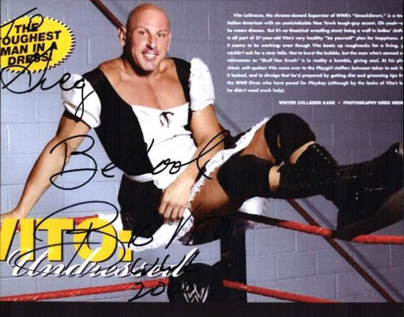Big Vito Lograsso authentic signed WWE wrestling 8x10 photo /Cert Autographed 02 signed 8x10 photo