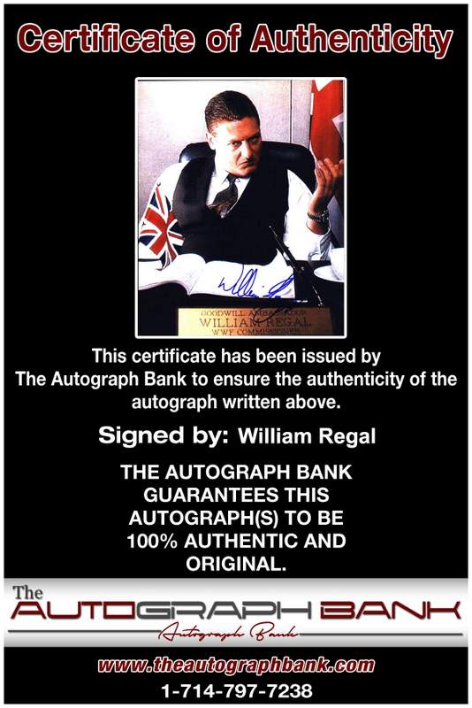 William Regal authentic signed WWE wrestling 8x10 photo W/Cert Autographed 04 Certificate of Authenticity from The Autograph Bank
