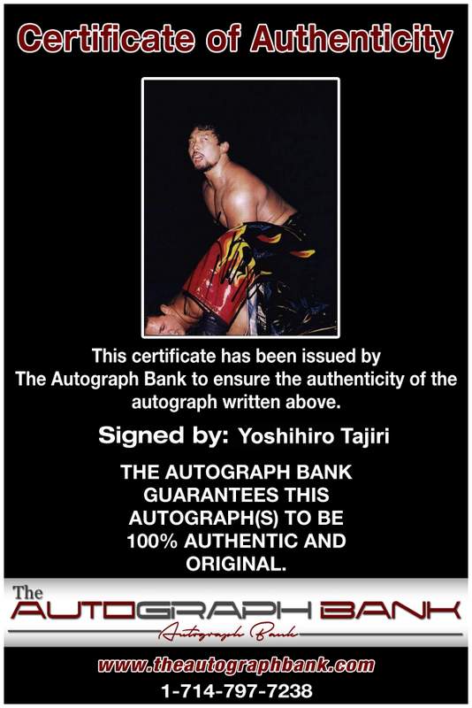 Yoshihiro Tajiri authentic signed WWE wrestling 8x10 photo W/Cert Autographed 10 Certificate of Authenticity from The Autograph Bank