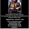 Yoshihiro Tajiri authentic signed WWE wrestling 8x10 photo W/Cert Autographed 14 Certificate of Authenticity from The Autograph Bank
